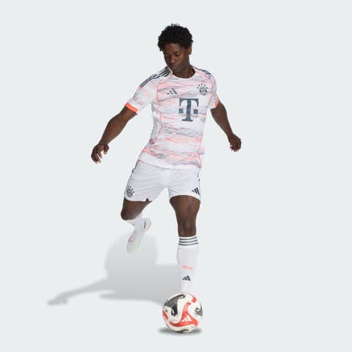 White FC Bayern 25/26 Away Shorts